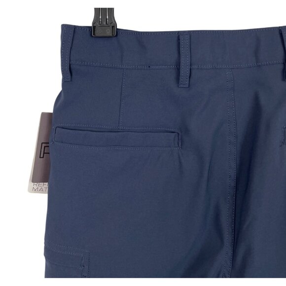 Refined Matter Mens Size 30 Navy Blue Cargo Shorts Fast Dri Stretch - Picture 5 of 10
